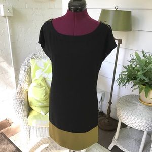 Forever21 (Love21) Black/Green Shift Dress XS